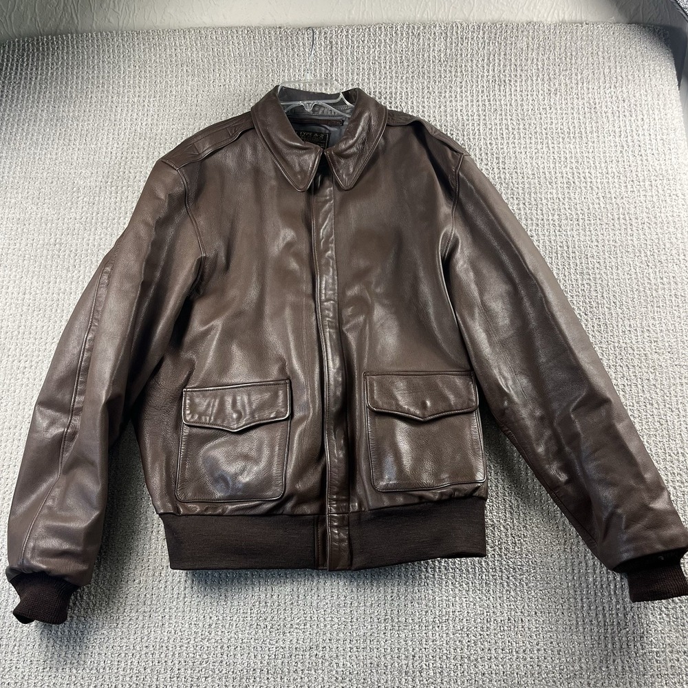 Vintage Willis & Geiger Type A-2 Leather Flight Bomber Jacket 46T US Army USAAF.